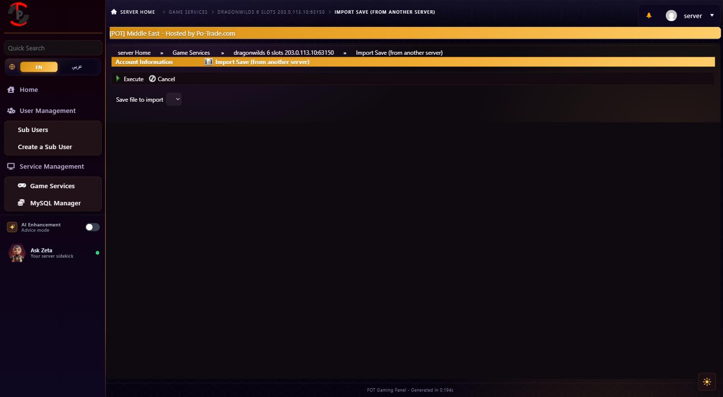 Import Save picker
