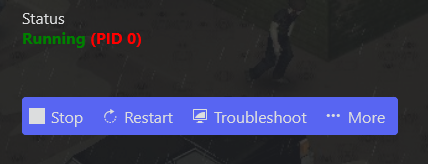 Running (PID 0) error